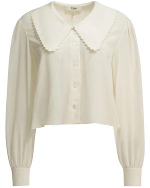 Chloé Casual Silk Shirt - White