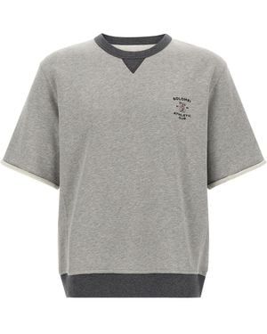 Brunello Cucinelli 'Solomei Athletic Club' Embroidered Sweatshirt - Grey