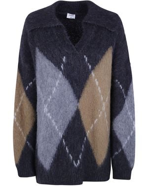 Filippa K Alpaca Check Jumper - Blue