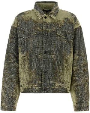 Purple Denim Denim Jacket - Green