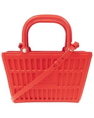 Balenciaga Mag Small Basket Bag - Red