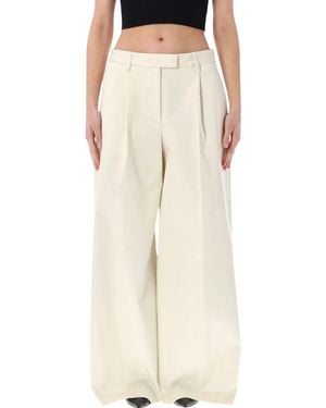 THE LATEST Deva Cotton Tailored Trousers - Natural