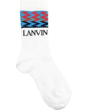 Lanvin Logo Socks - White