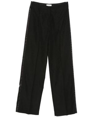 forte_forte Wool Blend Trousers - Black