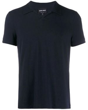 Giorgio Armani Viscose Polo - Black