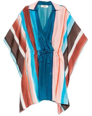 Fendi 'Habutai Stripe' Dress - Blue