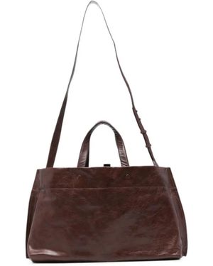 Lihann George Elli Leather Tote Bag - Brown