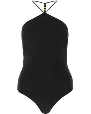 Bottega Veneta Stretch Cashmere Blend Bodysuit - Black