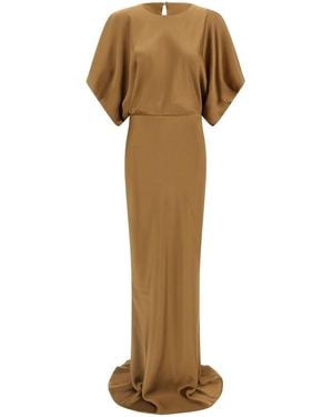 Norma Kamali Polyester Long Dress - Natural