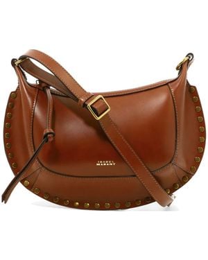 Isabel Marant "Oskan Moon" Small Shoulder Bag - Brown