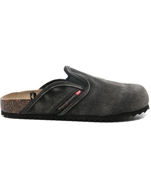 DIESEL "D-Woodstock Slip-On" Slippers - Black