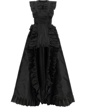 Giovanni bedin Ruffle Train Dress - Black