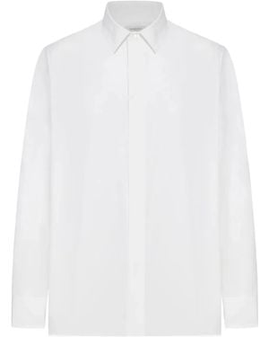 Saint Laurent Cassandre Cotton Poplin Shirt - White