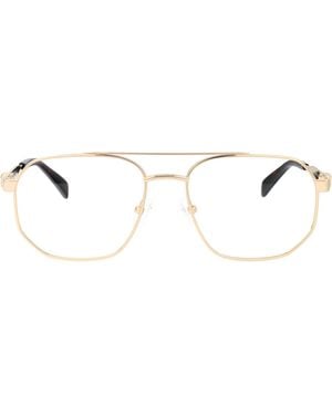 McQueen Transparent Metal Glasses - Metallic