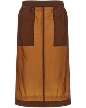 Saint Laurent Nylon Skirt - Brown