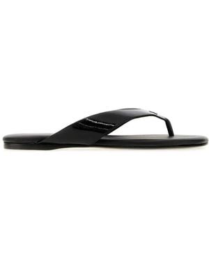 Courreges Vinyl Slides - Black
