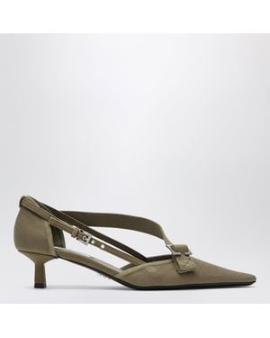 Prada Canvas Pumps - Green