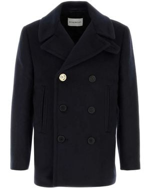 Givenchy Big Lapel Caban - Blue