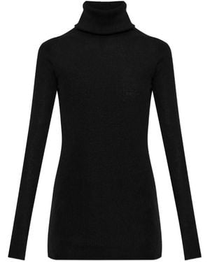 Rick Owens Wool Turtle-Neck Sweater - Black