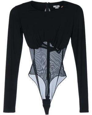Elisabetta Franchi Camicia Trasparente - Black