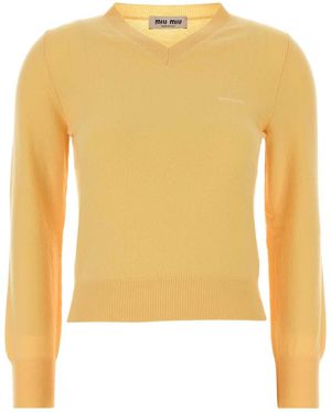 Miu Miu Wool Sweater - Yellow