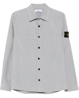 Stone Island Ash Cotton Shirts - Grey