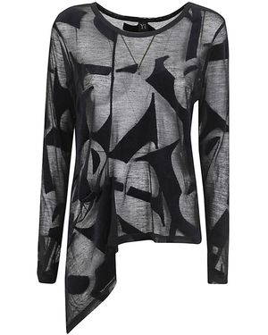 Y's Yohji Yamamoto E-Front Drape T - Black