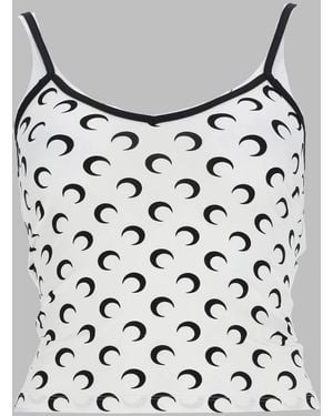 Marine Serre Top "Moon" - White