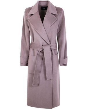 JOSEPH "Arline" Coat Double Face Cashmere - Purple