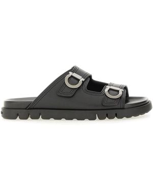 Ferragamo Doublestrap Sandal - Black