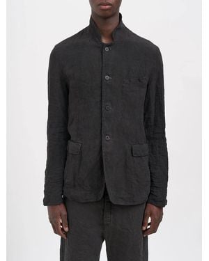 Poeme Bohemien Linen Lined Jacket - Black