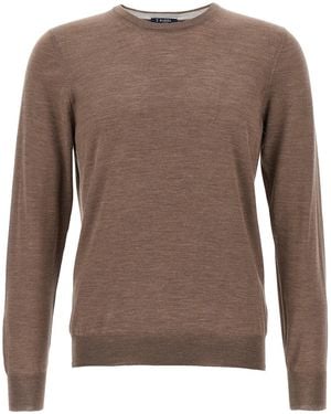 Barba Napoli Crew Neck Jumper - Brown