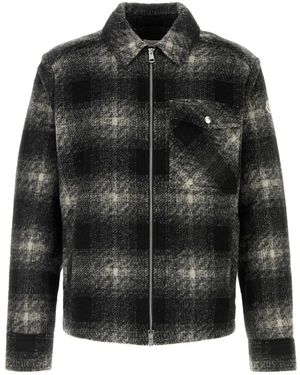 Moncler Embroidered Flannel Shirt - Black