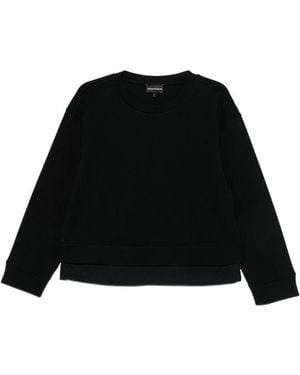 Emporio Armani Logo Cotton Sweatshirt - Black