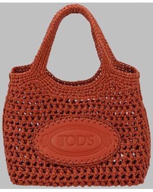 Tod's Borsa Shopping Mini Con Logo - Red