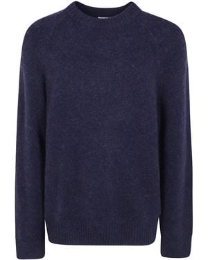 Les Deux Soft Round Neck Knit Jumper - Blue