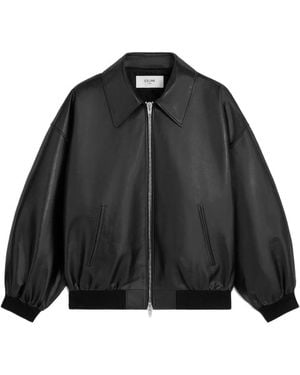 Celine Teddy Leather Jacket - Black