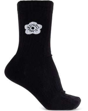 KENZO Flower-Logo Socks - Black