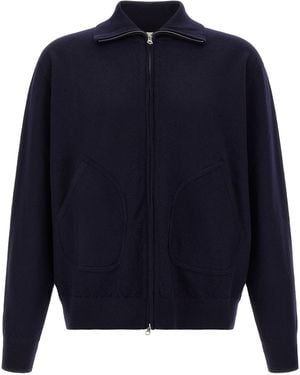 Oliver Lattughi Merino Wool Zip Jumper - Blue