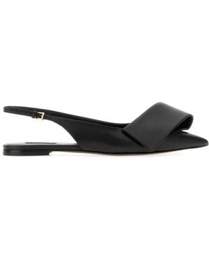 Givenchy Twisted Ribbon Flat Slingback - Black