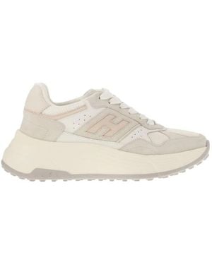 Hogan Hi-Fi Trainers With Side H - White