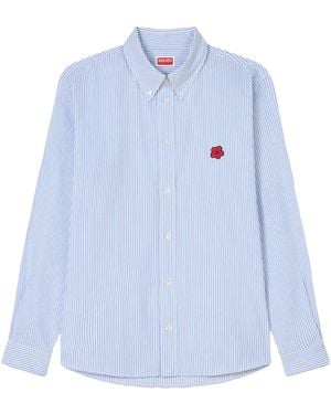 KENZO 'Boke Flower' Embroidered Casual Shirt - Blue