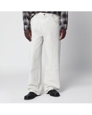 Our Legacy Chalk Wide-Leg Jeans With Rips - White