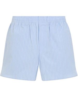 Ami Paris Light Elasticated Cotton Shorts - Blue