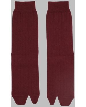 Maison Margiela Knit Toe-Detail Socks - Purple