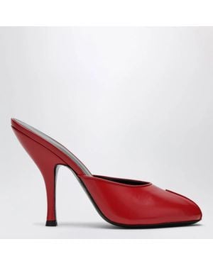 Jude Leather Date Mule - Red