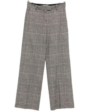 Circolo 1901 Cotton Wide-Leg Pants - Gray