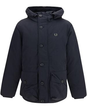 Fred Perry Recycled Taslan Padded Parka - Blue