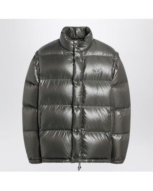 Prada Camouflage Re-Nylon Down Jacket - Gray