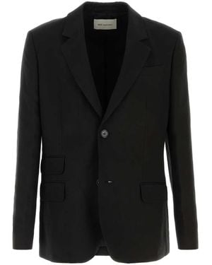 Ami Paris Straight Single Breasted Jacket - Black